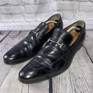 Gucci Horse Bit Men's 12.5 Vintage Black Made in Italy Leather Loafers 353016